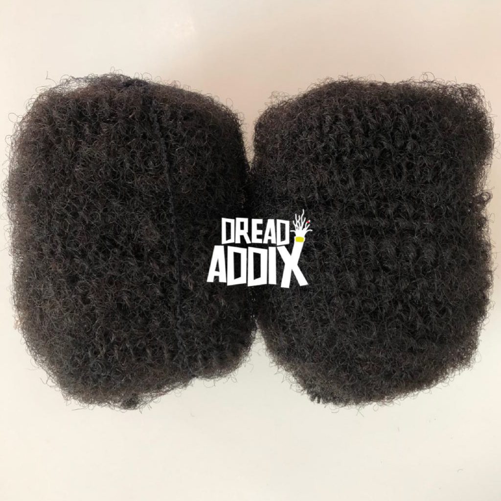 Two Afro kinky human hair bundles